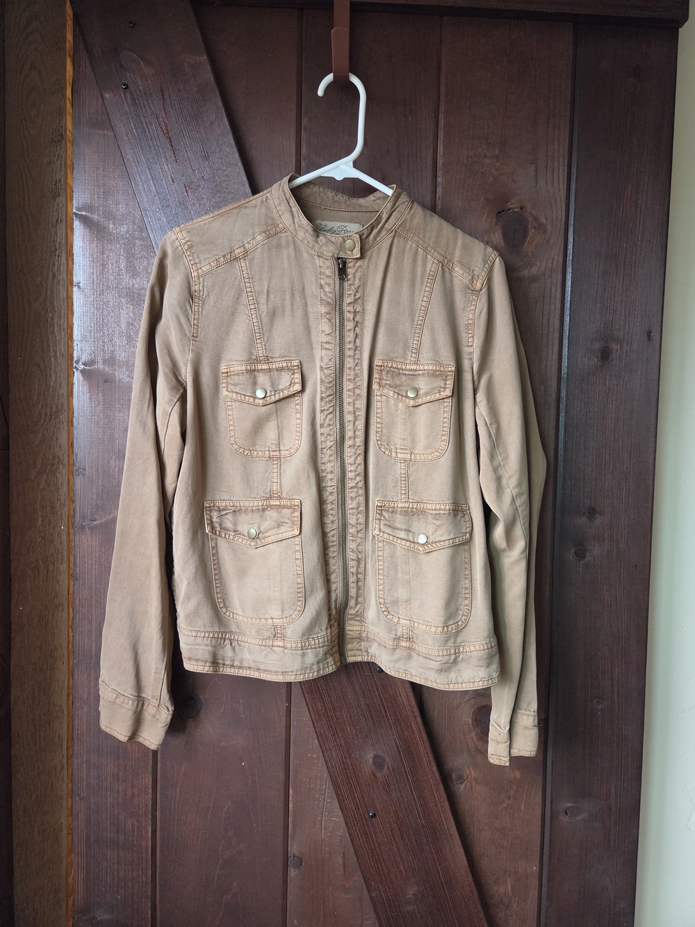 Lucky Brand Women’s Tan Utility Jacket 100% Lyocell